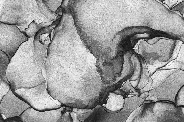 Alkol mürekkebinin sunduğu yüksek kaliteli akış sanatı tasarımcıya modern bir soyut arkaplan sağlar..