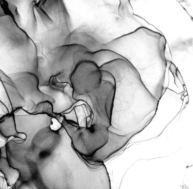 Alkol mürekkebinin sunduğu yüksek kaliteli akış sanatı tasarımcıya modern bir soyut arkaplan sağlar..