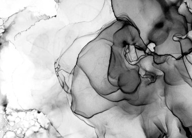 Alkol mürekkebinin sunduğu yüksek kaliteli akış sanatı tasarımcıya modern bir soyut arkaplan sağlar..