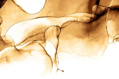 Alkol mürekkebinin sunduğu yüksek kaliteli akış sanatı tasarımcıya modern bir soyut arkaplan sağlar..