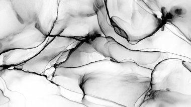 Alkol mürekkebinin sunduğu yüksek kaliteli akış sanatı tasarımcıya modern bir soyut arkaplan sağlar..