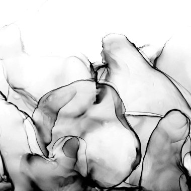 Alkol mürekkebinin sunduğu yüksek kaliteli akış sanatı tasarımcıya modern bir soyut arkaplan sağlar..