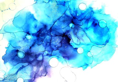 Alkol mürekkebi ve renkli soyut modern resim arka planıyla yapılmış yüksek kalite modern soyut resim..