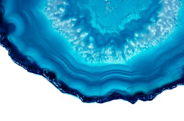 Kristal enine kesit arkaplanı. Doğal saydam agat kristal yüzey dilimi. Madenin makro yakın çekimi, soyut yapı