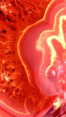 Kristal enine kesit arkaplanı. Doğal saydam agat kristal yüzey dilimi. Madenin makro yakın çekimi, soyut yapı