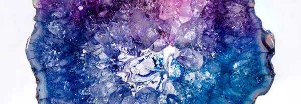 Ágata Cristal Fundo Seção Transversal Fatia Superfície Cristal Ágata Translúcido — Fotografia de Stock