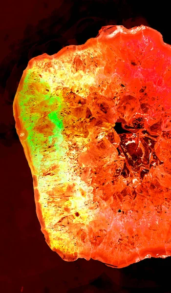 Latar Belakang Perpotongan Kristal Agate Transparan Alami Agate Irisan Permukaan — Stok Foto