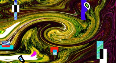 Hayattaki yaratıcı çizimler. Tasarımcılar için renkli ve güzel arkaplan modelleri