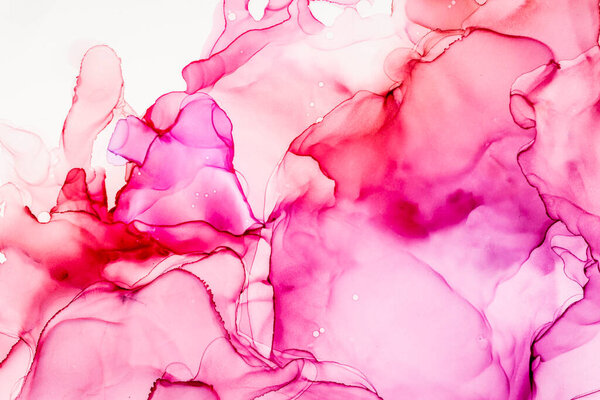 The high-quality abstract painting presented in alcohol ink gives the designer a modern art background.