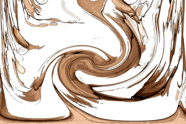 Modern abstract painting. Colorful flowing art painting. Geometric background.