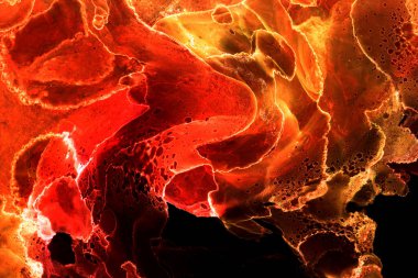 Alkol mürekkebinden yapılmış doğal akışkan sanat tablosu. Yumuşak, rüya gibi renkler. Aurora oluştur. Şeffaf dalgalı hatları ateşle.