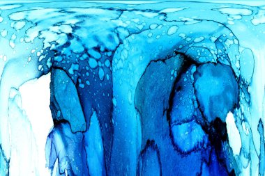 Yüksek kaliteli soyut Çin manzara resminin modern sanat arka planı alkol mürekkebiyle sunulmuştur..