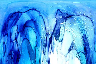 Yüksek kaliteli soyut Çin manzara resminin modern sanat arka planı alkol mürekkebiyle sunulmuştur..