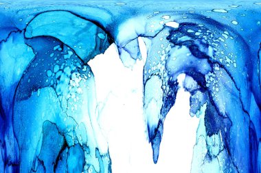 Yüksek kaliteli soyut Çin manzara resminin modern sanat arka planı alkol mürekkebiyle sunulmuştur..