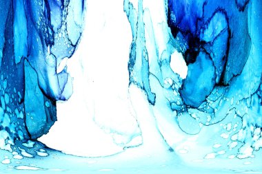 Yüksek kaliteli soyut Çin manzara resminin modern sanat arka planı alkol mürekkebiyle sunulmuştur..