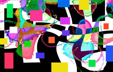 Modern soyut resim. Renkli akıcı sanat resimleri. Geometrik arkaplan.