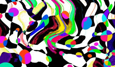 Modern soyut resim. Renkli akıcı sanat resimleri. Geometrik arkaplan.