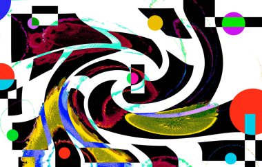 Modern soyut resim. Renkli akıcı sanat resimleri. Geometrik arkaplan.