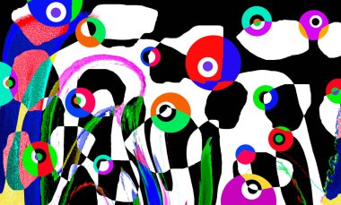 Modern soyut resim. Renkli akıcı sanat resimleri. Geometrik arkaplan.