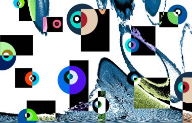 Modern soyut resim. Renkli akıcı sanat resimleri. Geometrik arkaplan.