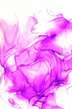 Alkol mürekkebinden yapılmış doğal akışkan sanat tablosu. Yumuşak, rüya gibi renkler. Aurora oluştur. Şeffaf dalgalı hatları ateşle.