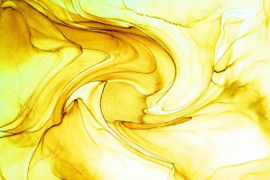 Alkol mürekkebinden yapılmış doğal akışkan sanat tablosu. Yumuşak, rüya gibi renkler. Aurora oluştur. Şeffaf dalgalı hatları ateşle.