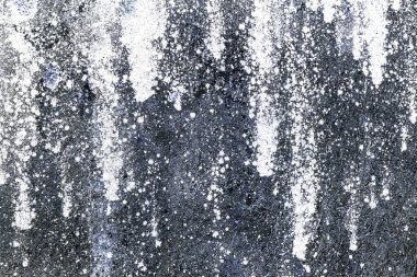 Yeşil yosun desenli eski gri taş duvar