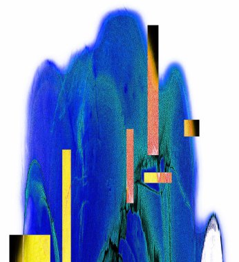 Alkol mürekkebi teknikli doğal akışkan resim. Yumuşak rüya renkleri şeffaf dalgalı çizgiler oluşturur.