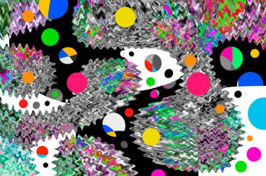 Elle çizilmiş dokuları olan yaratıcı, pürüzsüz desen. Soyut arkaplan. Puantiyeli desen. komik çizimler, noktalar, neşe, parti, çocuksu, renkli