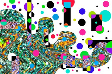 Elle çizilmiş dokuları olan yaratıcı, pürüzsüz desen. Soyut arkaplan. Puantiyeli desen. komik çizimler, noktalar, neşe, parti, çocuksu, renkli