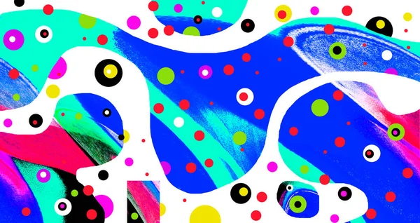 Elle çizilmiş dokuları olan yaratıcı, pürüzsüz desen. Soyut arkaplan. Puantiyeli desen. komik çizimler, noktalar, neşe, parti, çocuksu, renkli