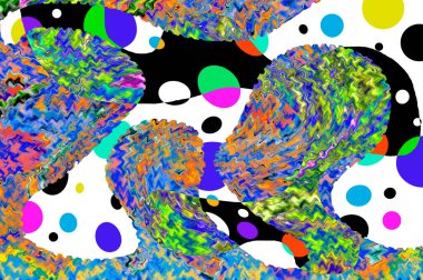 Elle çizilmiş dokuları olan yaratıcı, pürüzsüz desen. Soyut arkaplan. Puantiyeli desen. komik çizimler, noktalar, neşe, parti, çocuksu, renkli