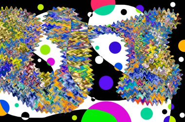 Elle çizilmiş dokuları olan yaratıcı, pürüzsüz desen. Soyut arkaplan. Puantiyeli desen. komik çizimler, noktalar, neşe, parti, çocuksu, renkli