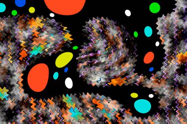 Elle çizilmiş dokuları olan yaratıcı, pürüzsüz desen. Soyut arkaplan. Puantiyeli desen. komik çizimler, noktalar, neşe, parti, çocuksu, renkli