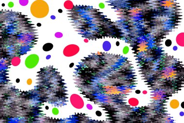 Elle çizilmiş dokuları olan yaratıcı, pürüzsüz desen. Soyut arkaplan. Puantiyeli desen. komik çizimler, noktalar, neşe, parti, çocuksu, renkli