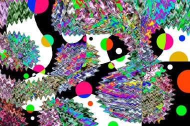 Elle çizilmiş dokuları olan yaratıcı, pürüzsüz desen. Soyut arkaplan. Puantiyeli desen. komik çizimler, noktalar, neşe, parti, çocuksu, renkli