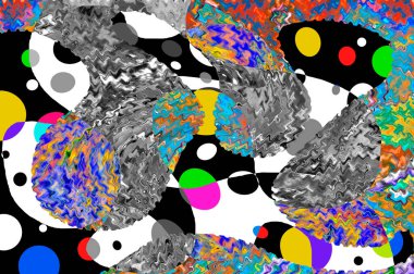 Elle çizilmiş dokuları olan yaratıcı, pürüzsüz desen. Soyut arkaplan. Puantiyeli desen. komik çizimler, noktalar, neşe, parti, çocuksu, renkli