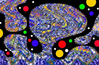 Elle çizilmiş dokuları olan yaratıcı, pürüzsüz desen. Soyut arkaplan. Puantiyeli desen. komik çizimler, noktalar, neşe, parti, çocuksu, renkli