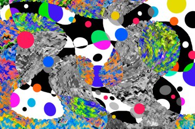 Elle çizilmiş dokuları olan yaratıcı, pürüzsüz desen. Soyut arkaplan. Puantiyeli desen. komik çizimler, noktalar, neşe, parti, çocuksu, renkli