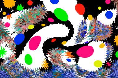 Elle çizilmiş dokuları olan yaratıcı, pürüzsüz desen. Soyut arkaplan. Puantiyeli desen. komik çizimler, noktalar, neşe, parti, çocuksu, renkli