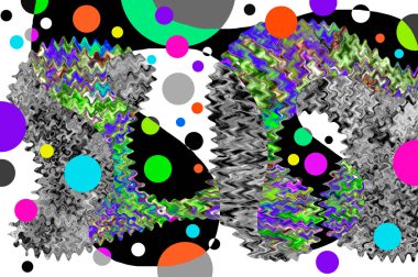 Elle çizilmiş dokuları olan yaratıcı, pürüzsüz desen. Soyut arkaplan. Puantiyeli desen. komik çizimler, noktalar, neşe, parti, çocuksu, renkli