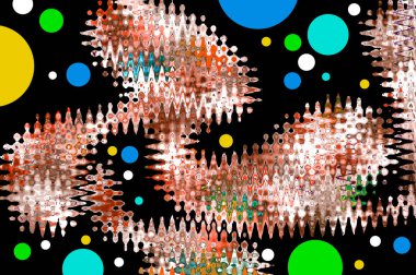 Elle çizilmiş dokuları olan yaratıcı, pürüzsüz desen. Soyut arkaplan. Puantiyeli desen. komik çizimler, noktalar, neşe, parti, çocuksu, renkli