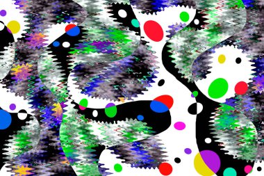 Elle çizilmiş dokuları olan yaratıcı, pürüzsüz desen. Soyut arkaplan. Puantiyeli desen. komik çizimler, noktalar, neşe, parti, çocuksu, renkli