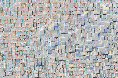 Beyaz, Kırmızı Kahverengi. Açık sarı. Hafif Cyan. Gri. Döşeme dokusu Soyut 3B Arkaplan Deseni