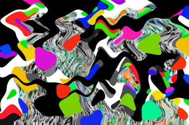 Renkli basit arka plan, dalgalı etkisi. Etkisi noktalarla. Ritmik ses parçacıklar. Tahıl doku. Renkli darbeleri ile duvar kağıdı. Duvar iç tasarım, lockscreen, paket için desen