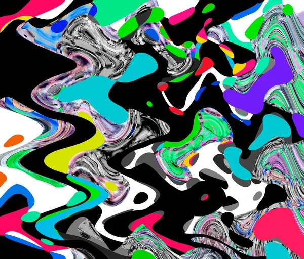Färgglada Enkel Abstrakt Bakgrund Vågiga Effekten Stöpplingen Effekt Rytmisk Noise — Stockfoto