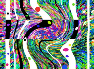 Dalgalı çizgiler. Soyut çizgiler. Doku arka planı. düzensiz desen. Şık modern. Pop sanat. Nokta etkisi. Ritmik gürültü parçacıkları. Paket için desen. Renkli vuruşlu duvar kağıdı.