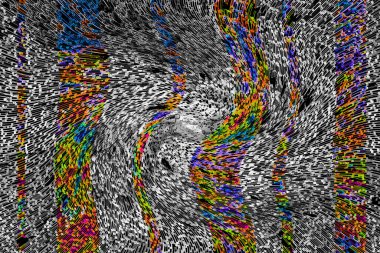 Dalgalı çizgiler. Soyut çizgiler. Doku arka planı. düzensiz desen. Şık modern. Pop sanat. Nokta etkisi. Ritmik gürültü parçacıkları. Paket için desen. Renkli vuruşlu duvar kağıdı.