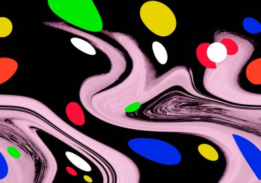 Modern soyut resim. Renkli akıcı sanat resimleri. Geometrik arkaplan.