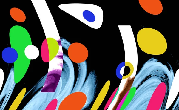 Modern soyut resim. Renkli akıcı sanat resimleri. Geometrik arkaplan.